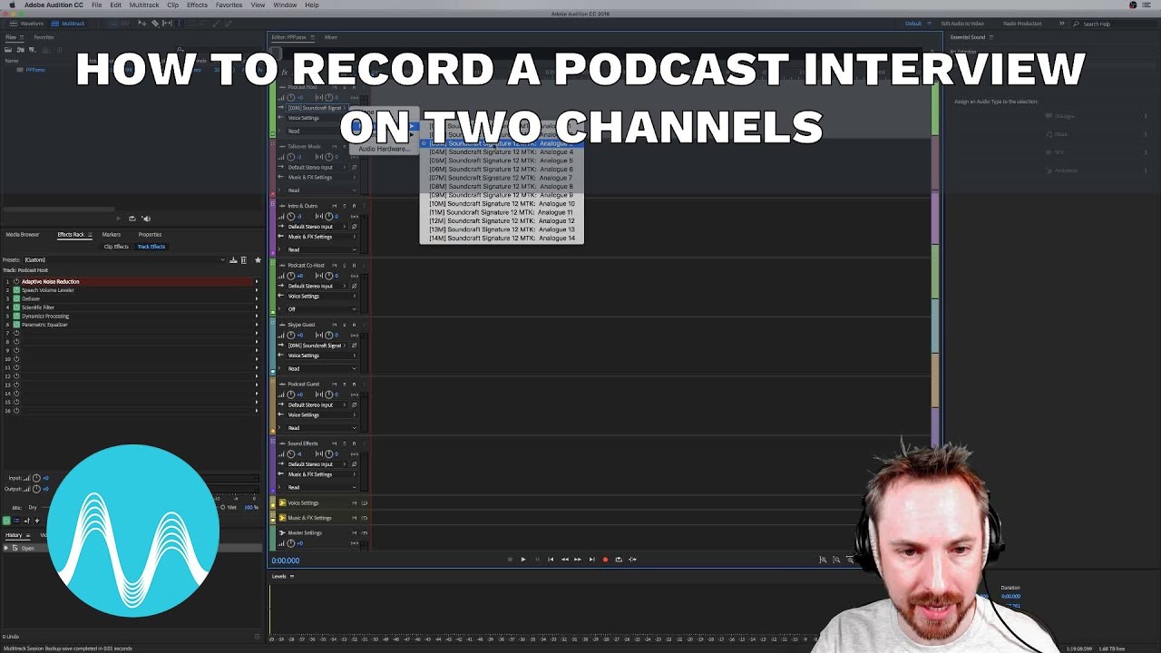 How to Record a Podcast Interview on Two Channels YouTube