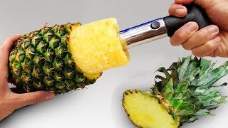 Simple life hacks with pineapple