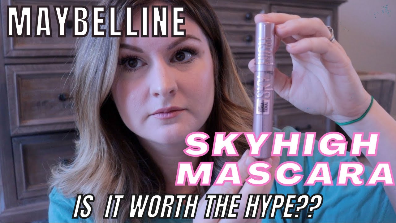TRYING TIKTOK MASCARA THAT WENT *VIRAL* / MAYBELLINE SKY HIGH MASCARA