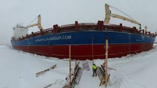 360 Проводка Корабля Пола Дудинка Через Переправу Млп - 14Ый Лесозавод. 18.02.2024