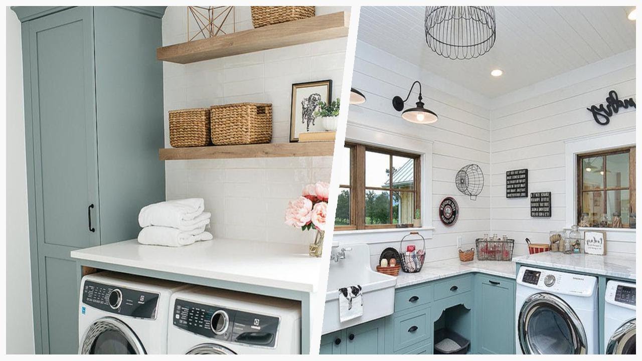 Maximize Space with Elegant Red & White Laundry Rooms | Designer CheatSheet