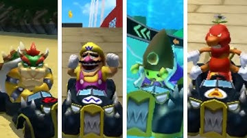 Mario Kart 7 - All Characters Losing Animations (Bruiser / Growlster)