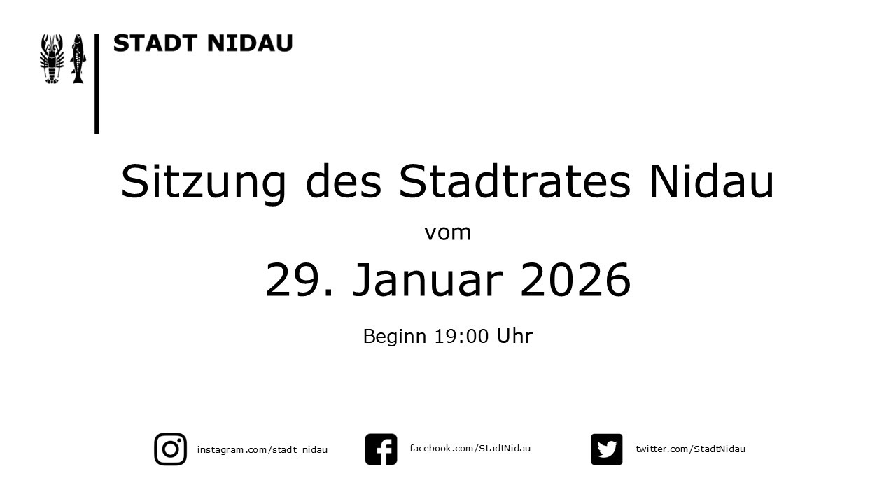 Sitzung des Stadtrats Nidau vom 29. Januar 2026