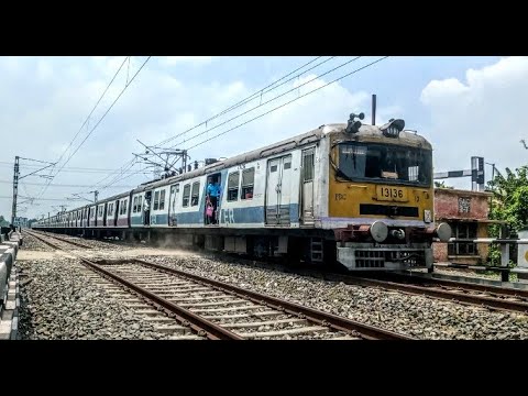 Dust Storm Attack : Aggressive EMU Train Dangerous & Furious Moving ...