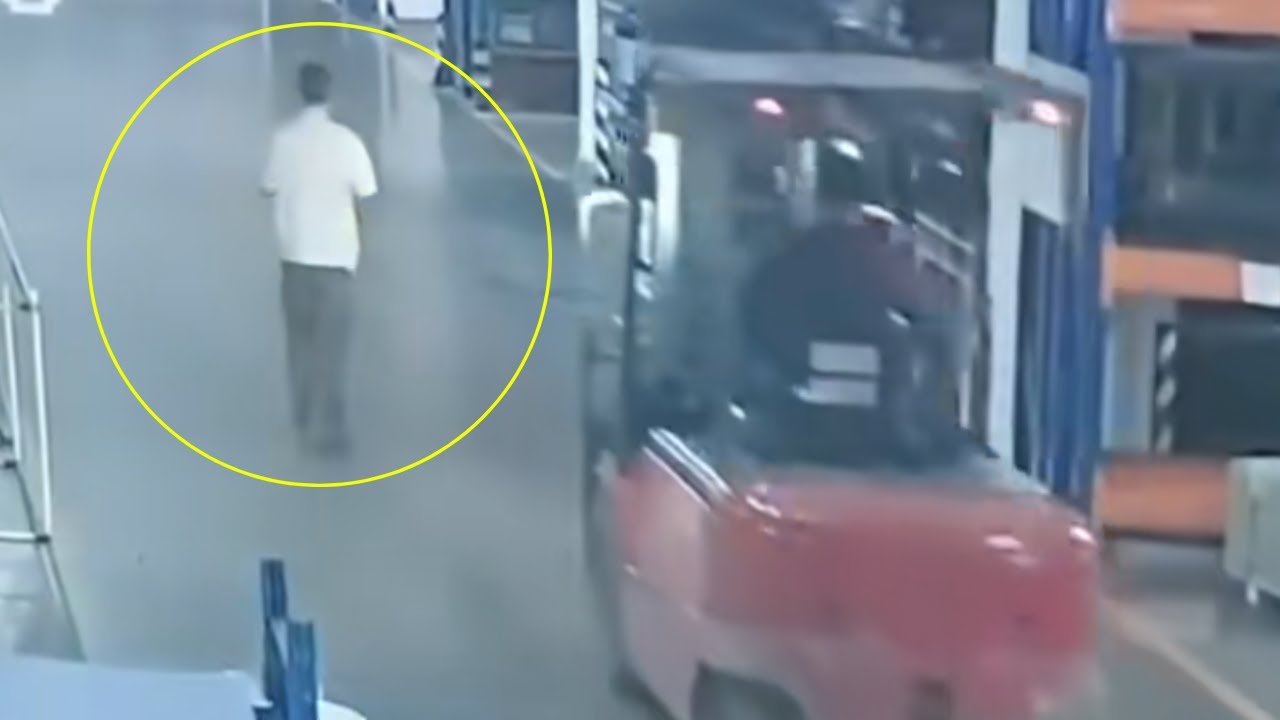 😲 FATAL ACCIDENT WORKER GETS RAN OVER BY A FORKLIFT WORK ACCIDENT