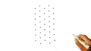 How to Draw 3D letter H | 3D Trick |  Dots Drawing screenshot 1