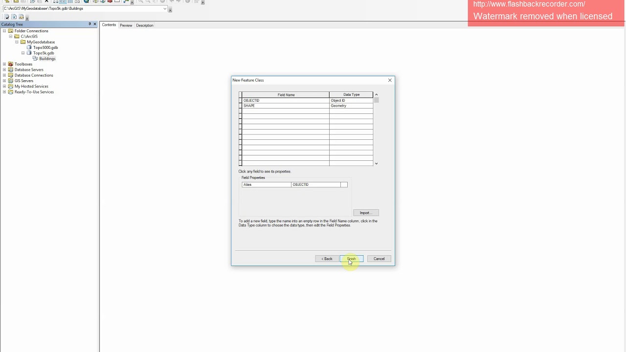 Creating a Feature Class using ArcCatalog - YouTube