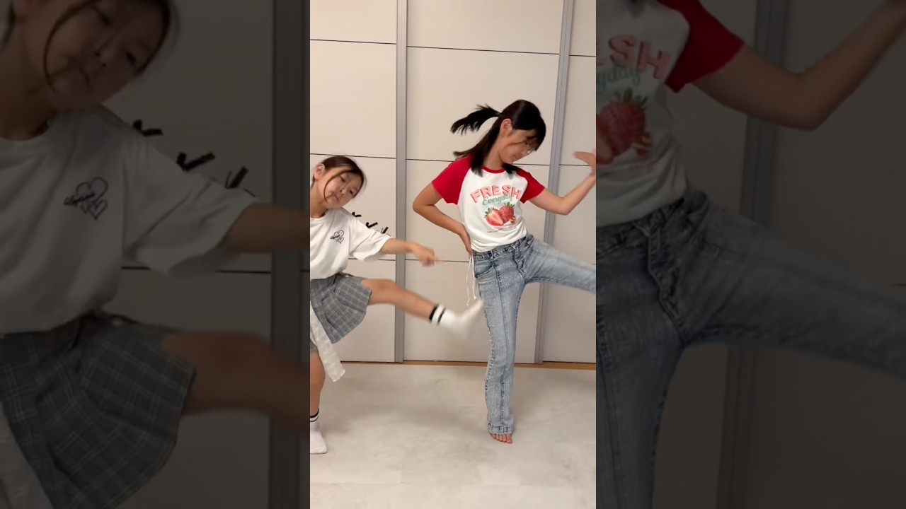 ダンス苦手な姉と猛練習中の妹がILLIT it's Me踊ってみたら…#shorts #姉妹