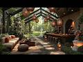 Peaceful Kitchen in the Secret Forest Lounge | Relaxing Coffee Breakfast Jazz for Stress Relief