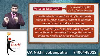 VAR - Risk Management (Part 2) (English) - CA Final SFM - Strategic Financial Management