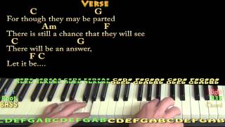 Let it Be (The Beatles) Piano Cover Lesson with Chords/Lyrics screenshot 4