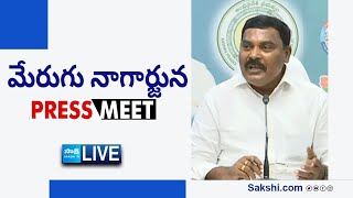 LIVE : AP Minister Merugu Nagarjuna Press Meet | Tadepalli @SakshiTVLIVE