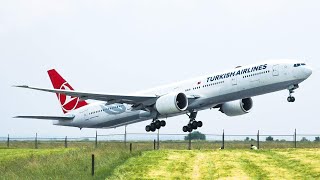 {Full HD}*EMERGENCY DIVERSION* Turkish Airlines Boeing 777-300ER Takeoff from Belgrade Airport