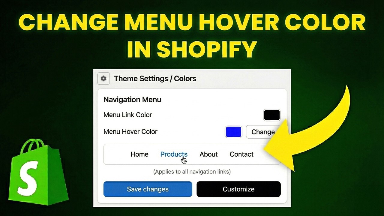 How to Change Menu Hover Color In Shopify (FAST & EASY) - YouTube