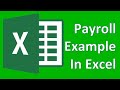 Microsoft Excel 01 Payroll Part 1 - How to enter data and create formulas