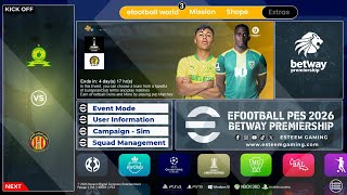 DOWNLOAD eFOOTBALL PES 2026 MOD BETWAY PREMIERSHIP PPSSPP OFFLINE FC26BETWAY CAMERA PS5 NEW UPDATE 