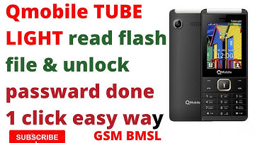 Qmobile Tube Light flash file read done unlock passward done by Cm2 easy way