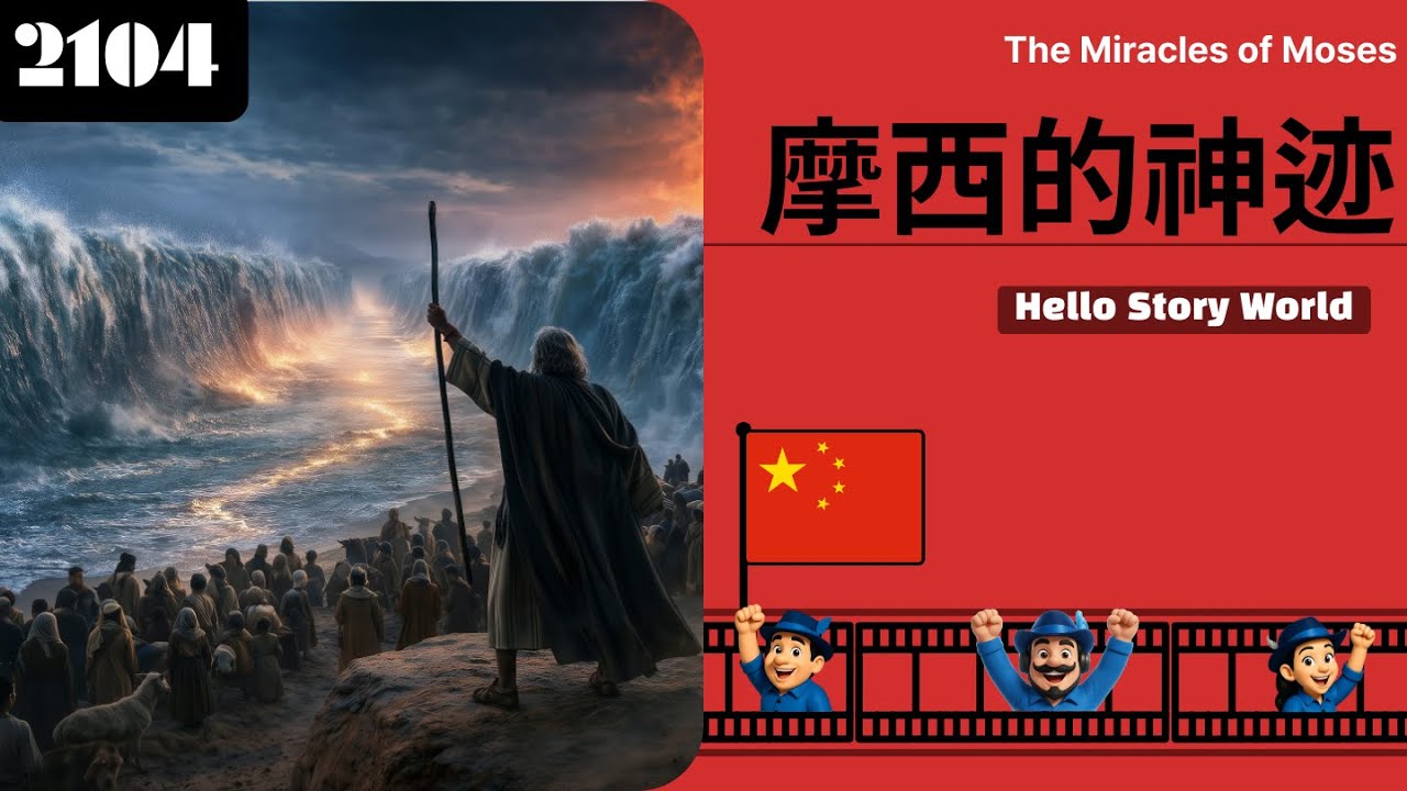 🇨🇳 摩西的神迹 (The Miracles of Moses) | 圣经故事 (Bible Story) | Chinese, 2104 ...