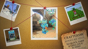 Grinding New Update Farm & Chill | Craftersmc Skyblock
