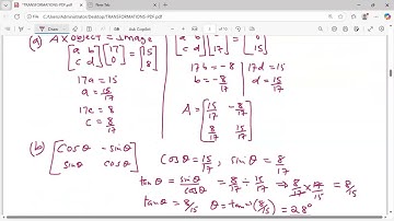K.c.s.e 1999 Mathematics pp2, Q.23. Matrices & Transformations.