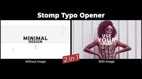 Stomp Typo Opener After Effects Templates