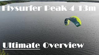 Flysurfer Peak4 13m Ultimate Overview...Extreme Low Wind Hydrofoiling and High Wind Twintip