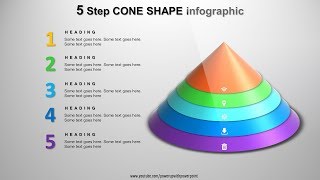 13.Create 5 Step CONE SHAPE Infographic/PowerPoint Presentation/Graphic Design/Free Template
