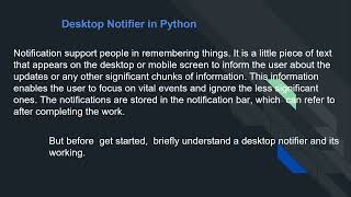 DESKTOP NOTIFIER IN PYTHON