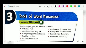 Computer Class 4 Chapter 3 (Tools of Word Processor)[Part 1]