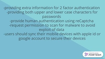 End users responsibilities