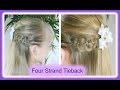 Best first communion hairstyles  four strand braid tieback  bonita hair do