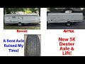 My Fleetwood Highlander Niagara Pop-Up Camper Gets a New Axle & Lift to Fix a Tire Wear Problem!