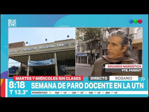 Semana de paro docente en la UTN I Telefe Rosario - YouTube