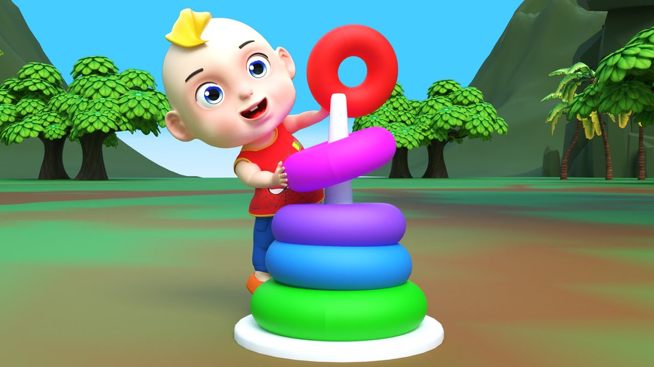 Mary Had a Little Lamb Dance Song Learn Colors with Stacking Rings