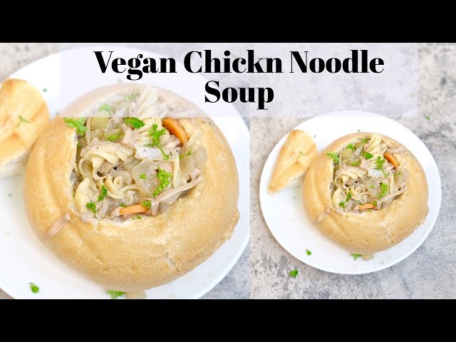 Vegan Chicken Noodle Soup {with Chickpeas!} + VIDEO - Mindful Avocado