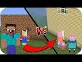 Casa noob vs casa peppa pig minecraft troll  roleplay