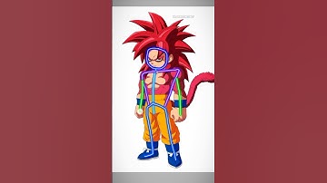 Drawing Goku SSJ4 form 🥶🥵😱 from Dragon Ball DAIMA ✨#dragonball #goku #shorts #howto
