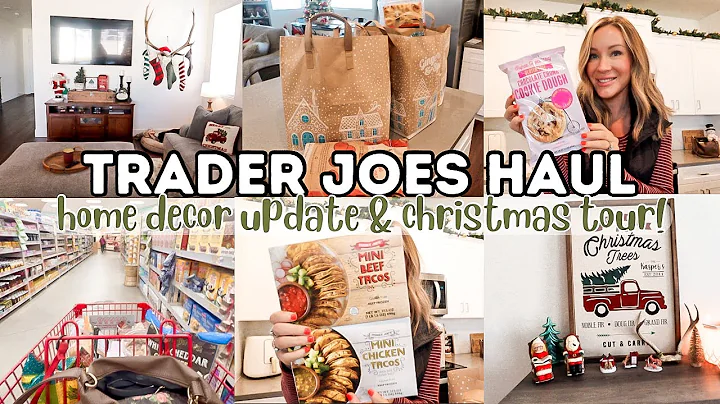 TRADER JOES HAUL & HOME DECOR UPDATE // Downstairs Christmas Decor Tour
