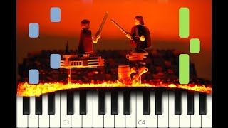 piano tutorial 'BATTLE OF THE HEROES' Star Wars episode III, John Williams, with free sheet music