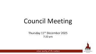 11/12/2025 - Council Meeting