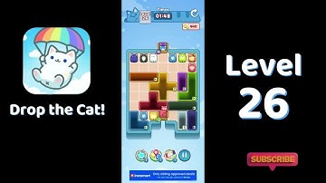 🎮 Drop the Cat! Level 26 Walkthrough | Fun Candy Puzzle Challenge 🐱
