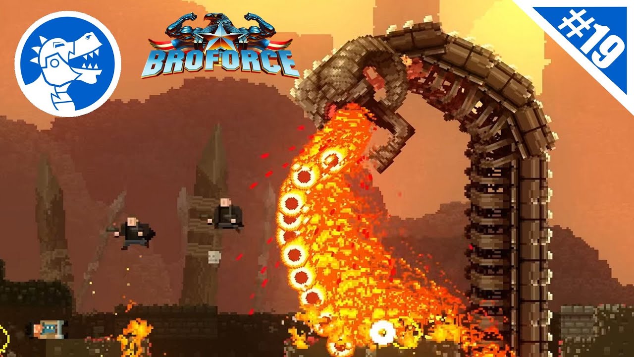 BROFORCE #19 | A BROld Day In Hell! Bone Wurm Bloodbath | BRO-op Xbox Game Pass Gameplay