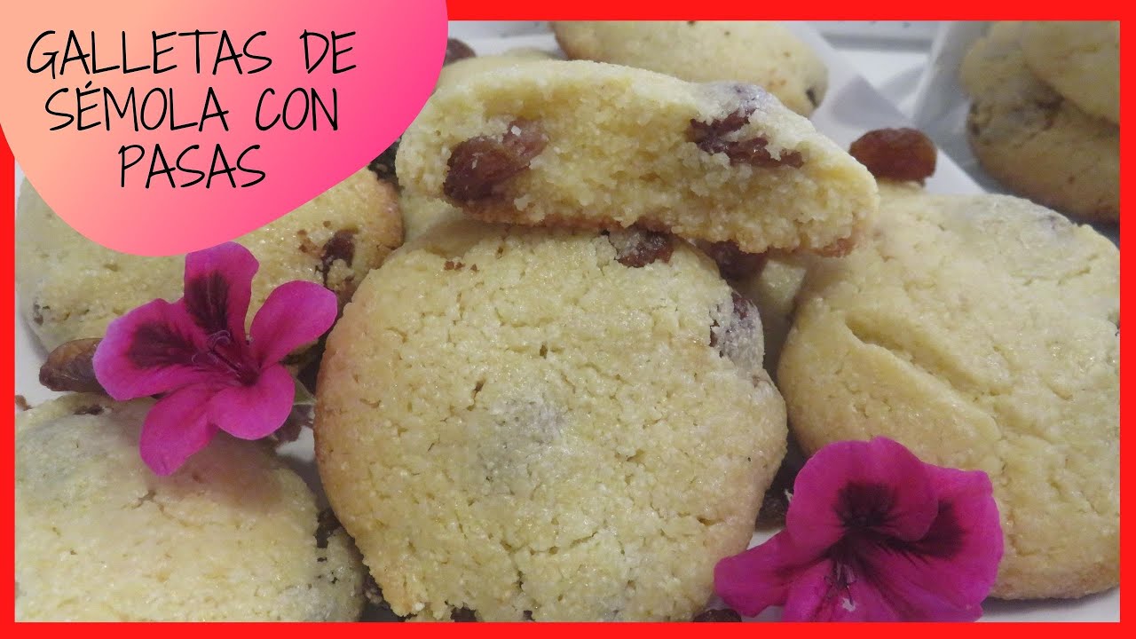 Galletas de sémola con pasas ? Las mejores recetas saludables