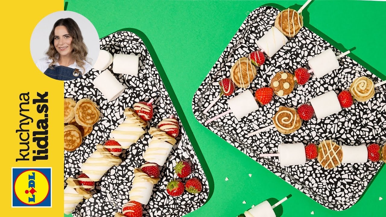 Špíz z mini lievancov s marshmallows a jahodami 🍡 | Veronika Bušová | Kuchyňa Lidla