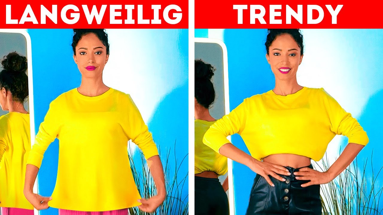 SCHNELLE KLEIDERTRANSFORMATION || Ideen und Hacks zum Umstylen alter Kleidung