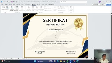 TUTORIAL MEMBUAT SERTIFIKAT DENGAN MENGGUNAKAN MAIL MERGE