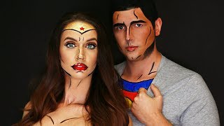 LÍČENIE NA HALLOWEEN PRE PÁR: Wonder Woman a Superman