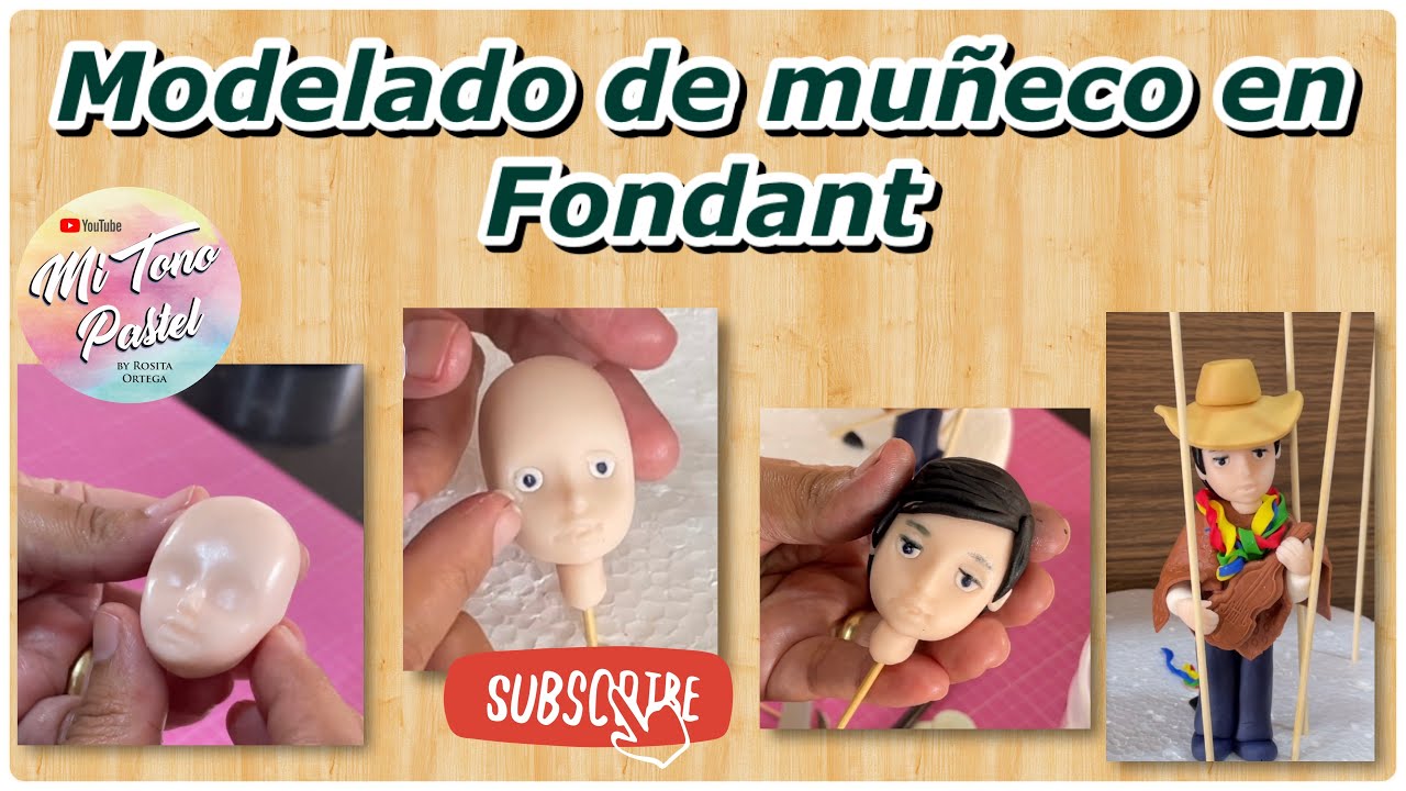 Muñeco modelado en Fondant de carnaval