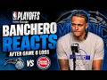 Paolo Banchero reacts after game 6 loss vs Pistons