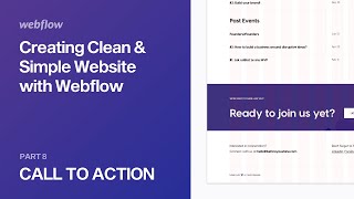 8 — Call to Action / CTA — Creating Clean & Simple Website with Webflow